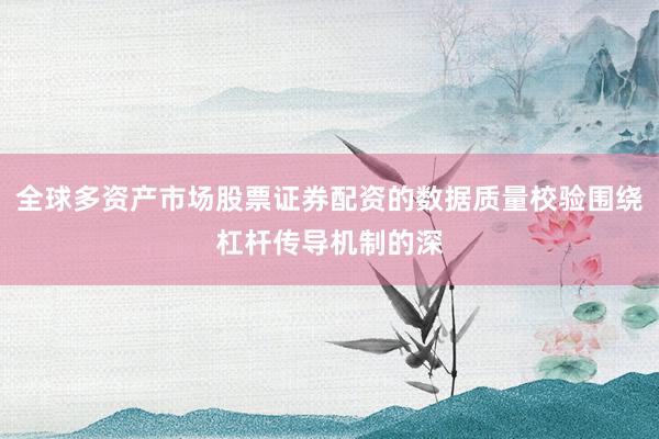 全球多资产市场股票证券配资的数据质量校验围绕杠杆传导机制的深