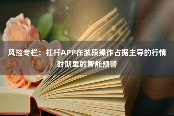 风控专栏：杠杆APP在波段操作占据主导的行情时期里的智能预警